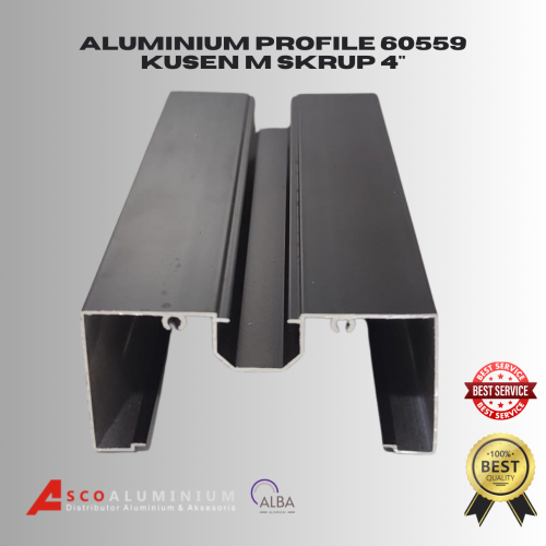 Aluminium Profile 60559 kusen M skrup 4 inch Alexindo | Kusen Aluminium | Aluminium Profile | Aluminium Batang