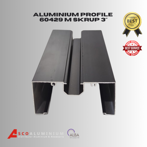 Alumunium M Skrup 3 Inch Profil 60429 Alexindo | Kusen Aluminium | Aluminium Profile | Aluminium Batang