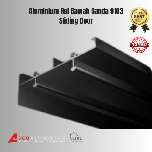 Aluminium Rel Bawah Double 9103 Sliding Door Alexindo | Kusen Aluminium | Aluminium Profile | Aluminium Batang
